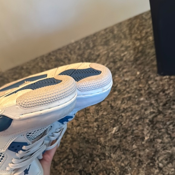 Air Jordan retro 4 Military blue Sneakers Womens 7 or 4.5 Youth EUC - Picture 11 of 17